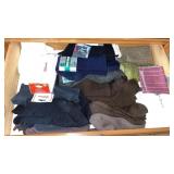 3 Drawers of Assorted Clothes, Sweaters, Socks,