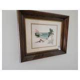 Counted cross stitch framed