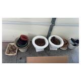 Cement Planters & clay pots& poly planters