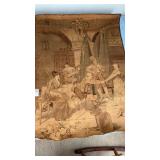 VTG 1940 French-style Jacquard tapestry 29 x 39 "