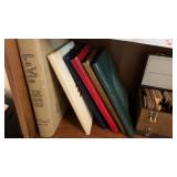 Vintage Yearbooks and Notecard Organizer