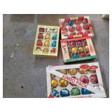 4 boxes glass Christmas bulbs vintage