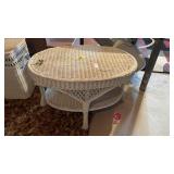 Wicker Coffee Table and Laundry Basket