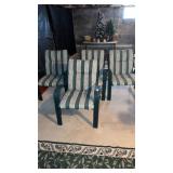 4 Green Patio Chairs