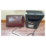 Paper Shredder & Leather Briefcase