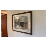 Reynolds Signed Trusal Bridge Watercolor Framed