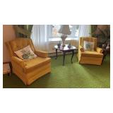 Set of MCM Mustard Yellow Lounge Chairs
