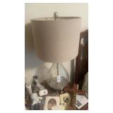 2 Clear Glass Lamps