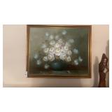 Blaine White Flower Vase Painting