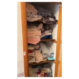 Contents of Bathroom Closet, Towels, Toiletries