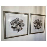 2 framed art prints - 27 inches wide