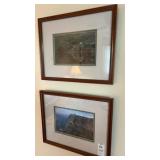 2 Sea Side Photos framed & Matted