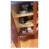 Lot of pots, mixer, and toaster