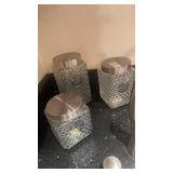 Matching Clear Glass Canister Jars