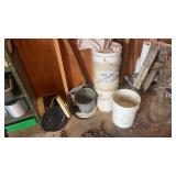 Lot of buckets and lids