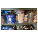 Shelf lot of nails, bolts, and hardware