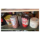 Shelf lot of nails, bolts, and hardware