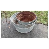 2 Galvanized Tubs