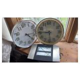 Lot of 3 Wall Clocks/ Thermometer