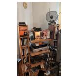 Wooden Entertainment Rack W All Contents