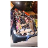 Tote of Ties and Assorted Clothing