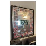 Passport Scotch Framed Cracked Sign