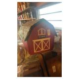 Red barn Wood Mailbox