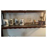 Shelf of Norman Mugs, etc