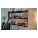 Hanging Wooden Shelf. No contents