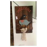 Vintage Wooden Goose Welcome Sign
