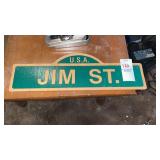 Jim St. Wood Sign