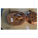 3 Copper Wall Hangers