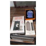 Shot-Flask, Rechargeable Lighter, & Blue Lighter