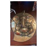 Vintage metal Ganesha wall hanging