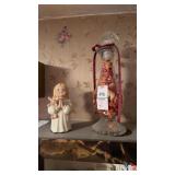 Porcelain Figurine & Glass Bottle