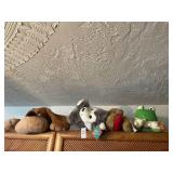 4 plush animals- variety