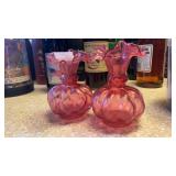 Pair of Vintage Frenton Art Glass Vase