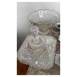 Lidded candy dish and footed serving bowl