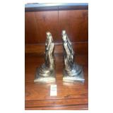 Vintage Brass Bookends Sculpted into Praying