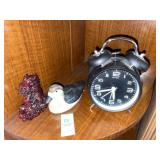 Clock & 2 figurines