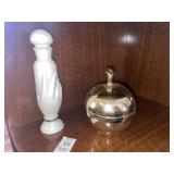 Vintage Avon "Hand Holding" milk glass perfume