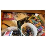 Drawer with Rubber Bands, Candles, household