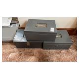 3 Small Lock Boxes