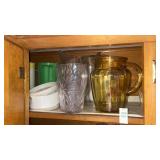 Shelf lot of pitchers