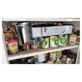 Canned Goods, Pitcher, & other items
