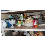 Canned Goods, Dishes, And other items