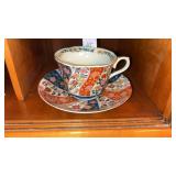 Japanese Arita-yaki porcelain tea cup, blue