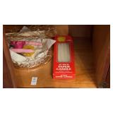 Pillar & taper Candles shelf lot