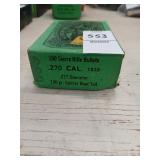 Sealed box of Sierra 270 cal 130 gr. Reloading