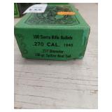 Sealed box of Sierra 270 cal 150 gr. Reloading